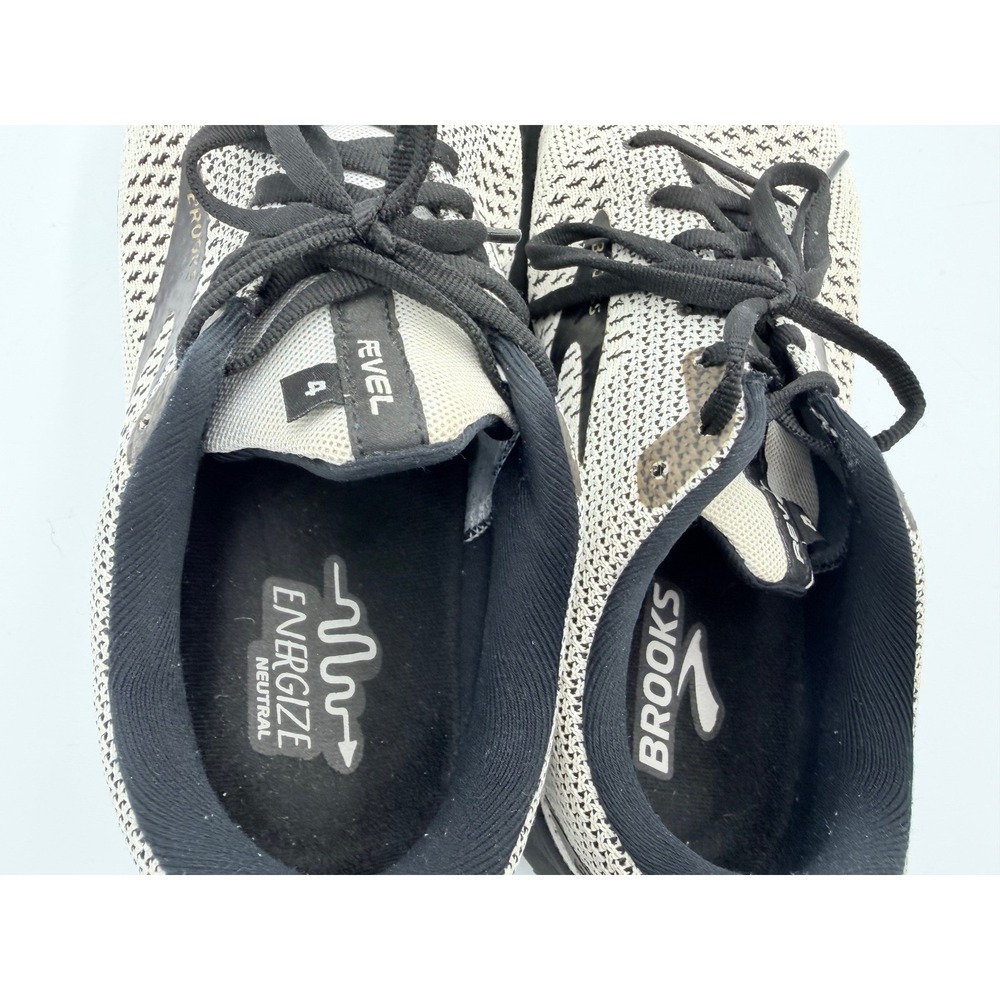 Brooks Revel 4 Womens Running Shoes Cream Black Neutral Energize Sneakers - Picture 9 of 9